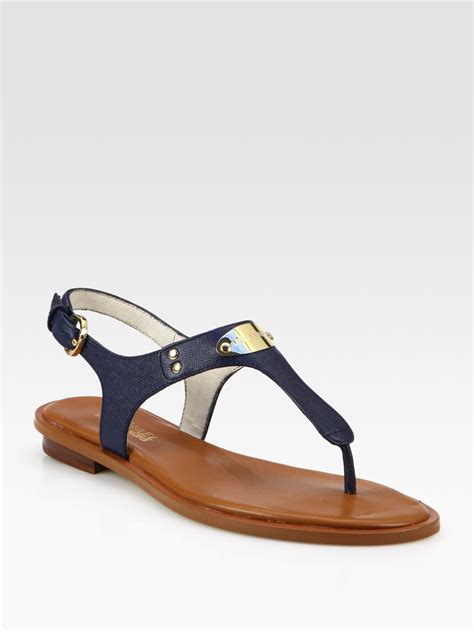 michael kors navy thong sandals|Michael Kors closed toe sandals.